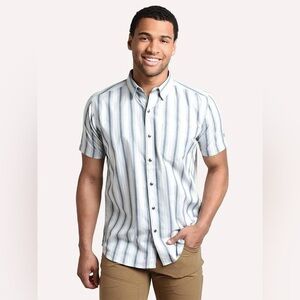Kuhl The Bohemian short-sleeve striped cotton-blend shirt